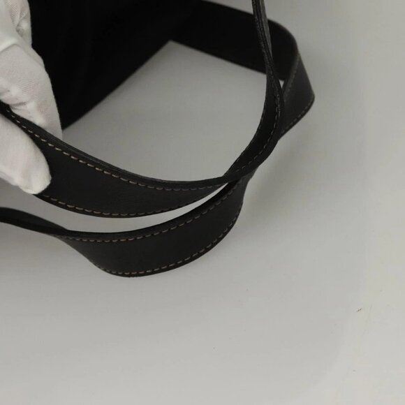 BURBERRY Blue Label Tote Bag Straw Gold Black Auth 132307 - Picture 9 of 16